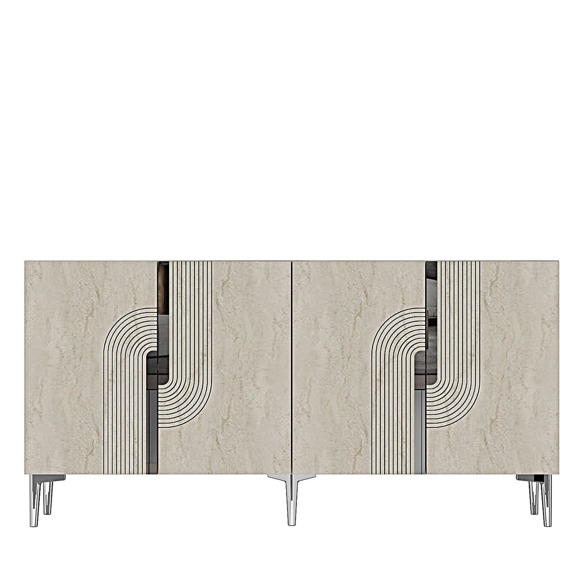 Μπουφές Λευκό
Τραβερτίνη
Ασημί 150x32x75cm | 555CHM1350
