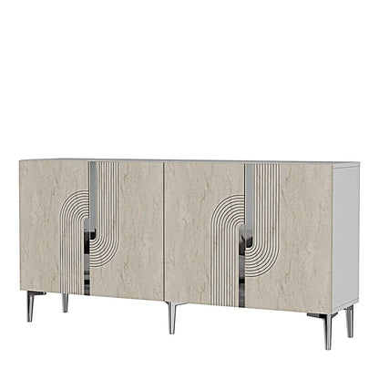 Μπουφές Λευκό
Τραβερτίνη
Ασημί 150x32x75cm | 555CHM1350
