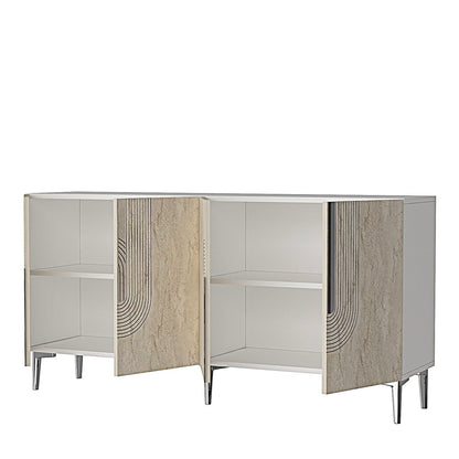 Μπουφές Λευκό
Τραβερτίνη
Ασημί 150x32x75cm | 555CHM1350