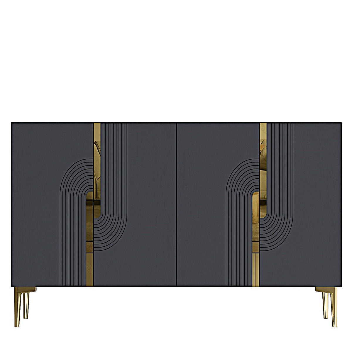 Μπουφές Ανθρακί
Χρυσό 120x32x75cm | 555CHM1351