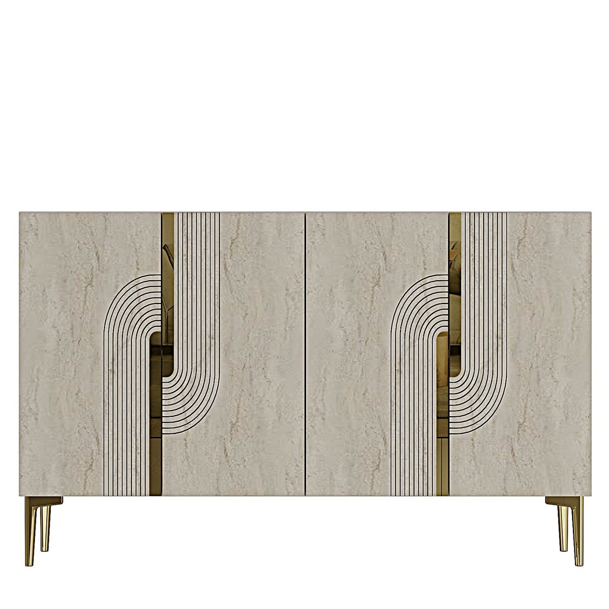 Μπουφές Λευκό
Τραβερτίνη
Χρυσό 120x32x75cm | 555CHM1353