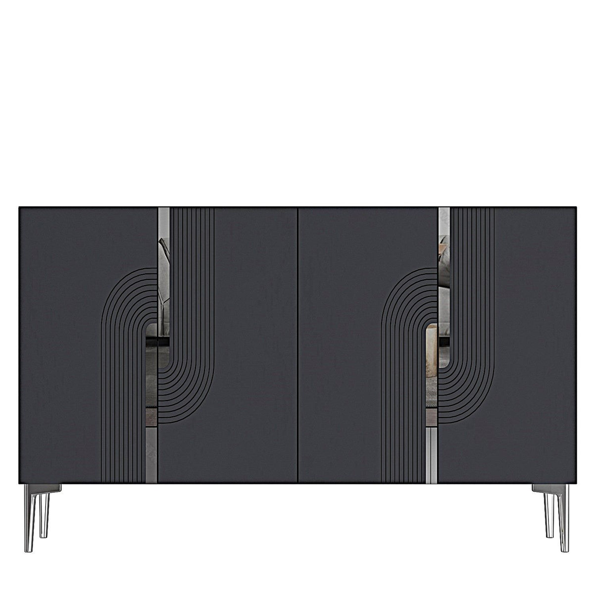 Μπουφές Ανθρακί
Ασημί 120x32x75cm | 555CHM1354