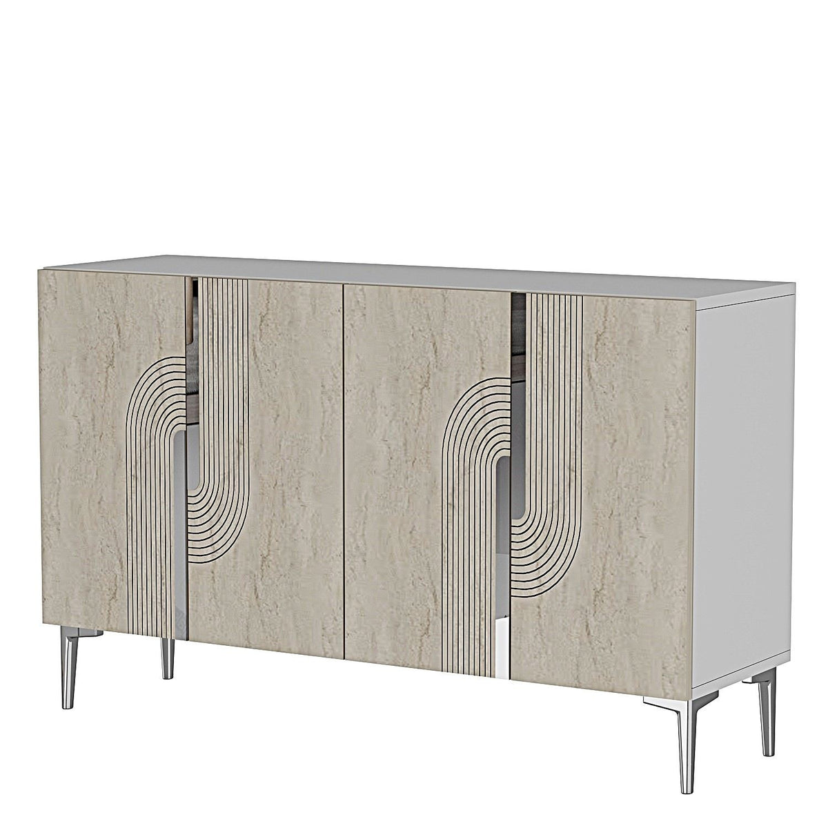 Μπουφές Λευκό
Τραβερτίνη
Ασημί 120x32x75cm | 555CHM1356