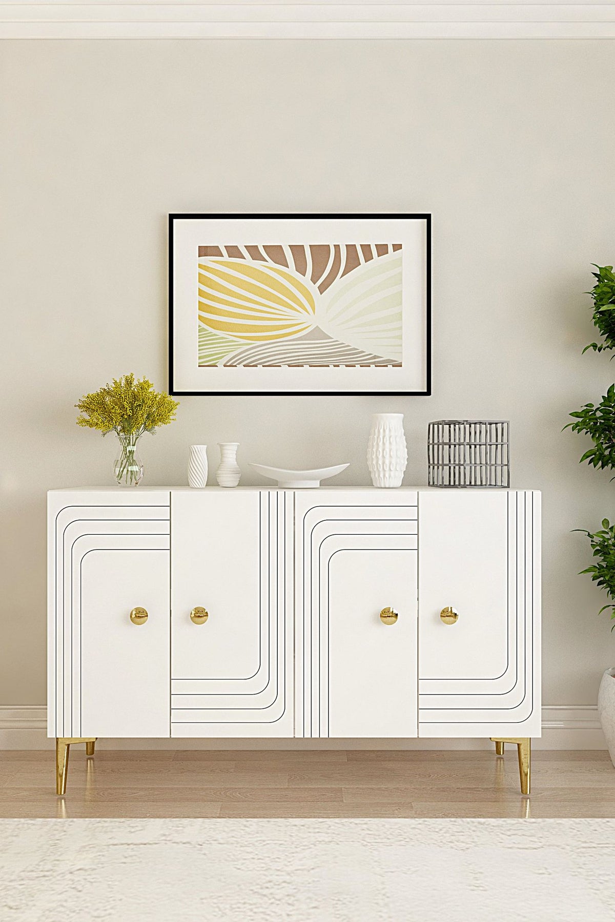 Μπουφές Λευκό
Χρυσό 120x32x75cm | 555CHM1358