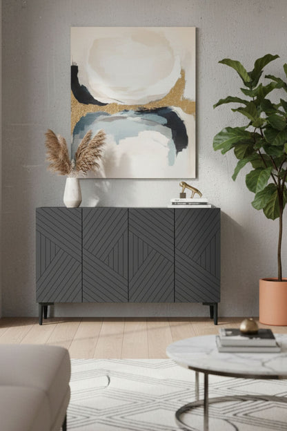 Μπουφές Ανθρακί 120x32x75cm | 555CHM1360
