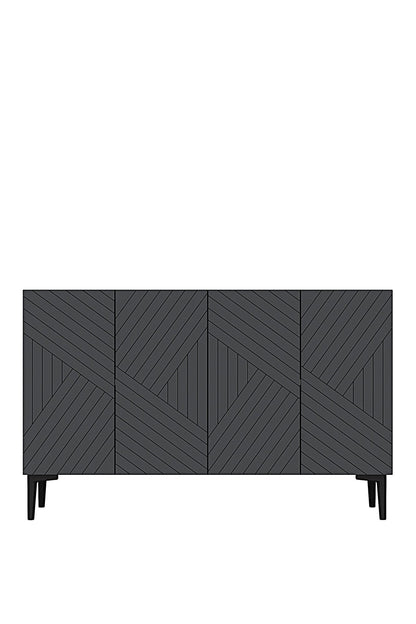 Μπουφές Ανθρακί 120x32x75cm | 555CHM1360