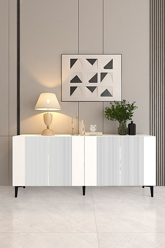 Μπουφές Λευκό 150x32x75cm | 555CHM1364