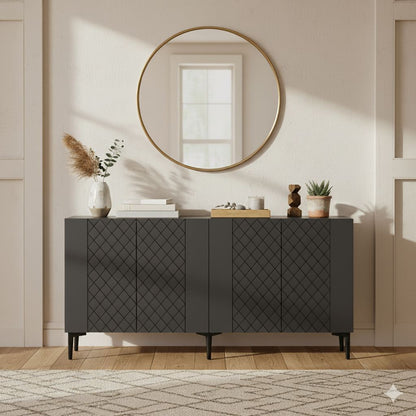Μπουφές Ανθρακί 150x32x75cm | 555CHM1366