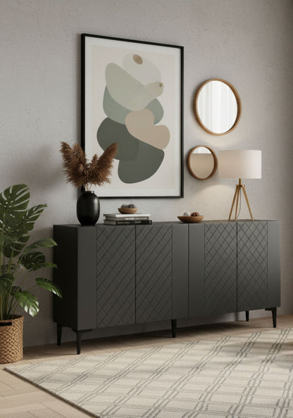 Μπουφές Ανθρακί 150x32x75cm | 555CHM1366