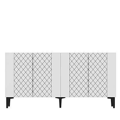 Μπουφές Λευκό 150x32x75cm | 555CHM1367