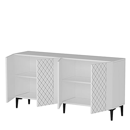 Μπουφές Λευκό 150x32x75cm | 555CHM1367