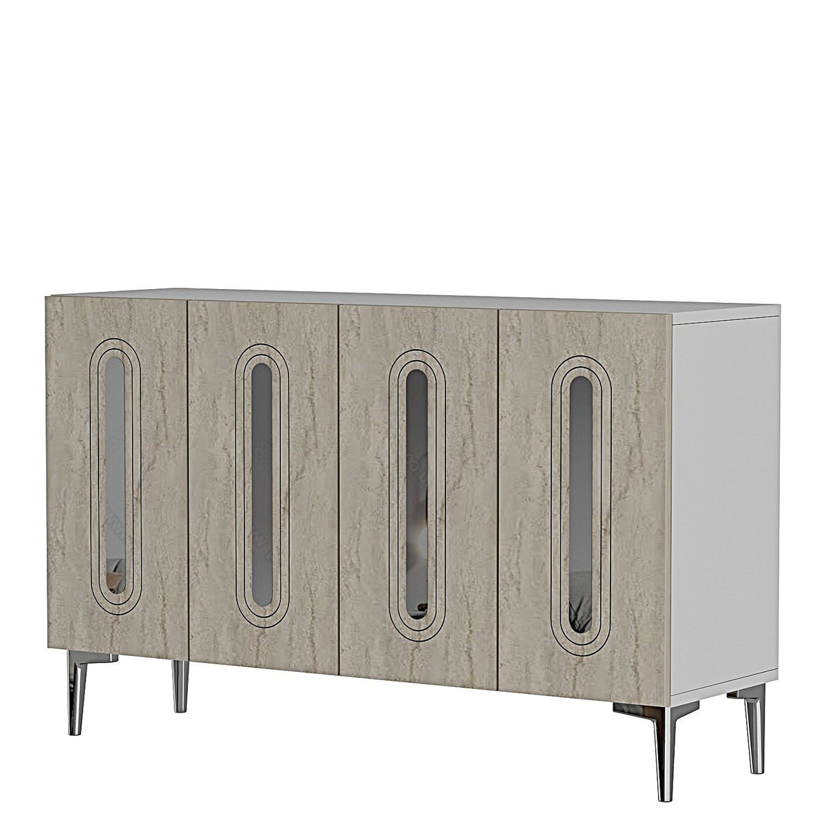 Μπουφές Λευκό
Τραβερτίνη
Ασημί 120x32x75cm | 555CHM1374