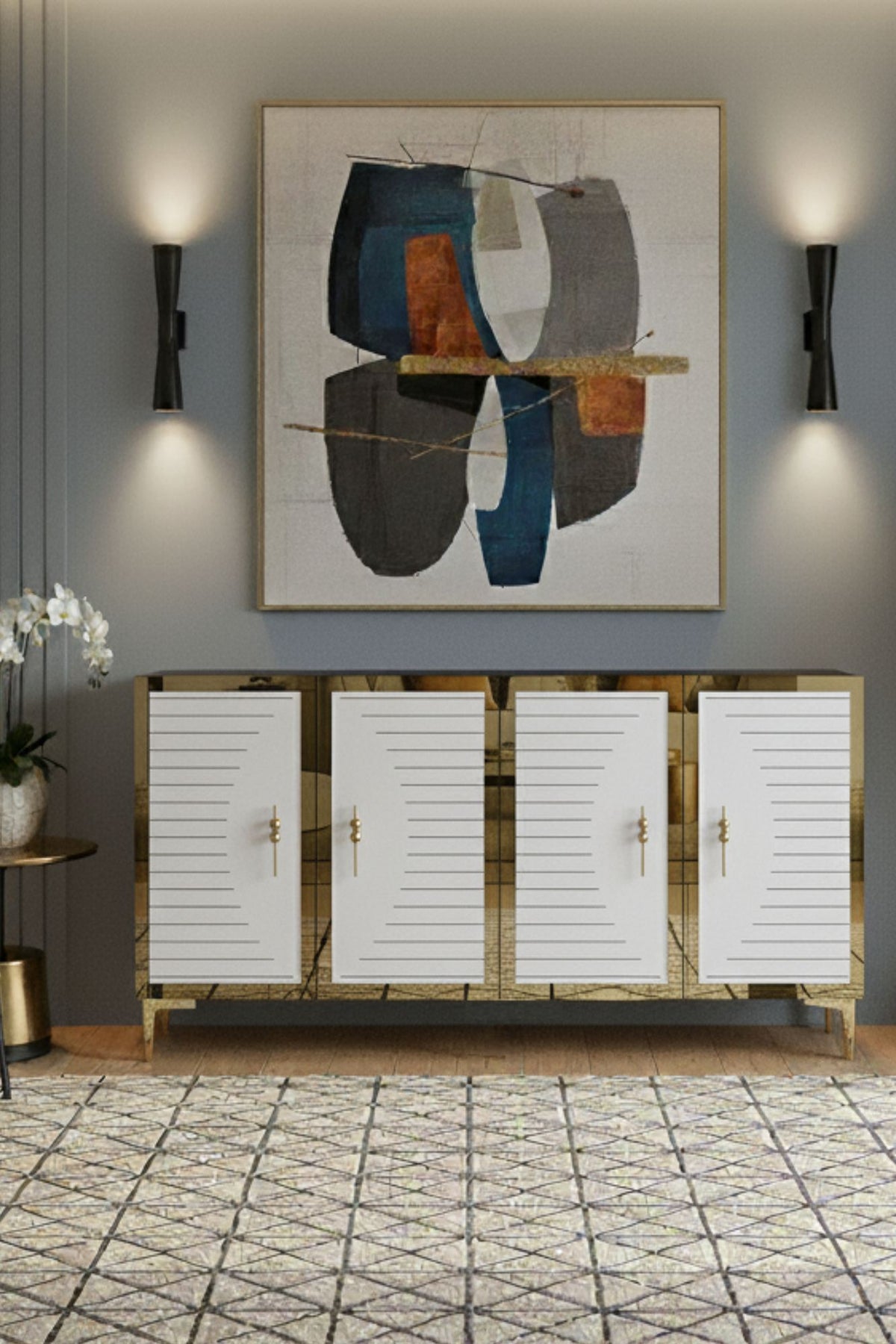 Μπουφές Λευκό
Χρυσό 120x32x75cm | 555CHM1376