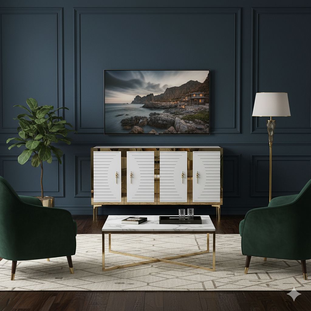 Μπουφές Λευκό
Χρυσό 120x32x75cm | 555CHM1376