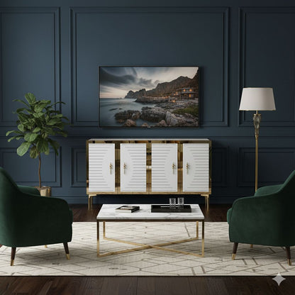 Μπουφές Λευκό
Χρυσό 120x32x75cm | 555CHM1376