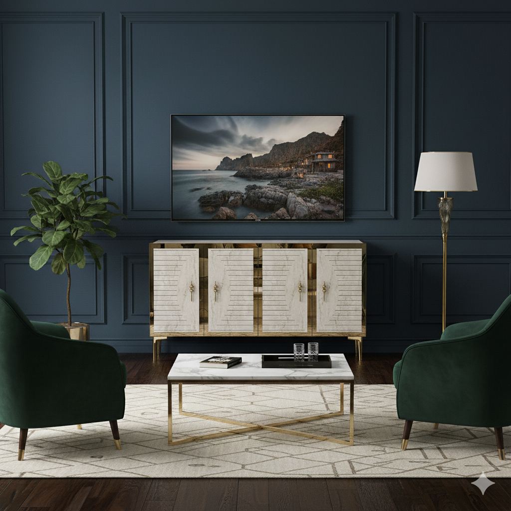 Μπουφές Λευκό
Τραβερτίνη
Χρυσό 120x32x75cm | 555CHM1377