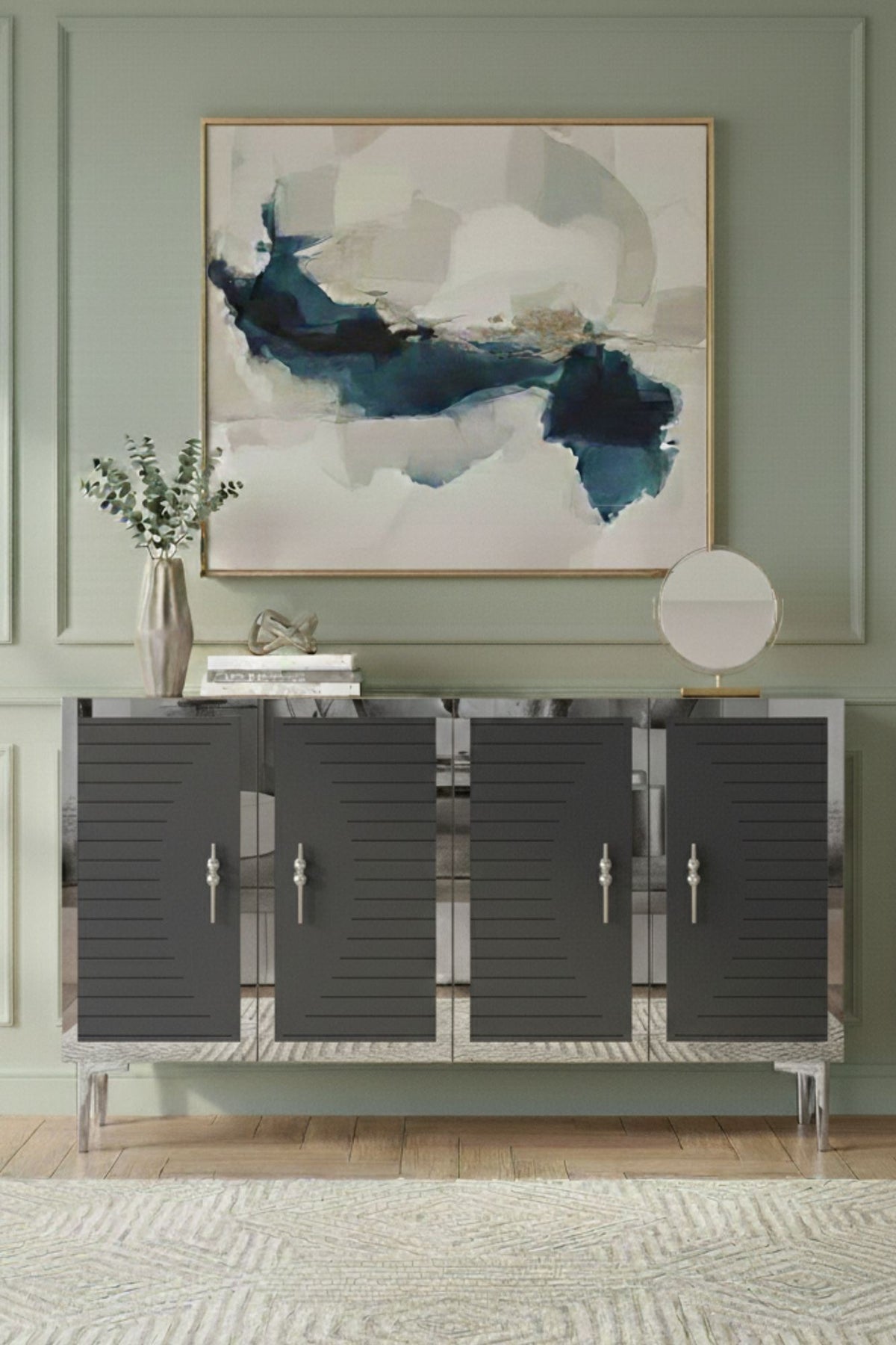Μπουφές Ανθρακί
Ασημί 120x32x75cm | 555CHM1378