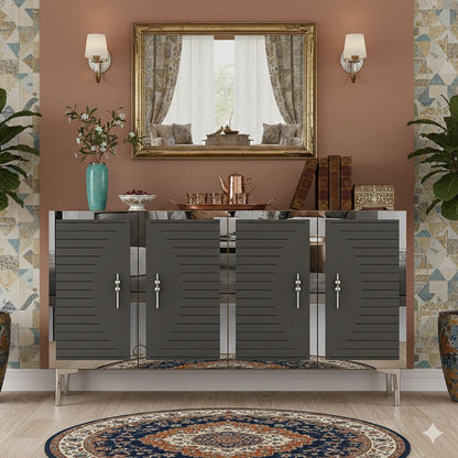 Μπουφές Ανθρακί
Ασημί 120x32x75cm | 555CHM1378