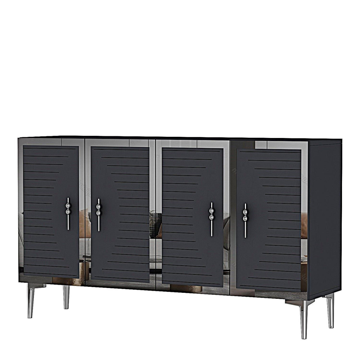 Μπουφές Ανθρακί
Ασημί 120x32x75cm | 555CHM1378