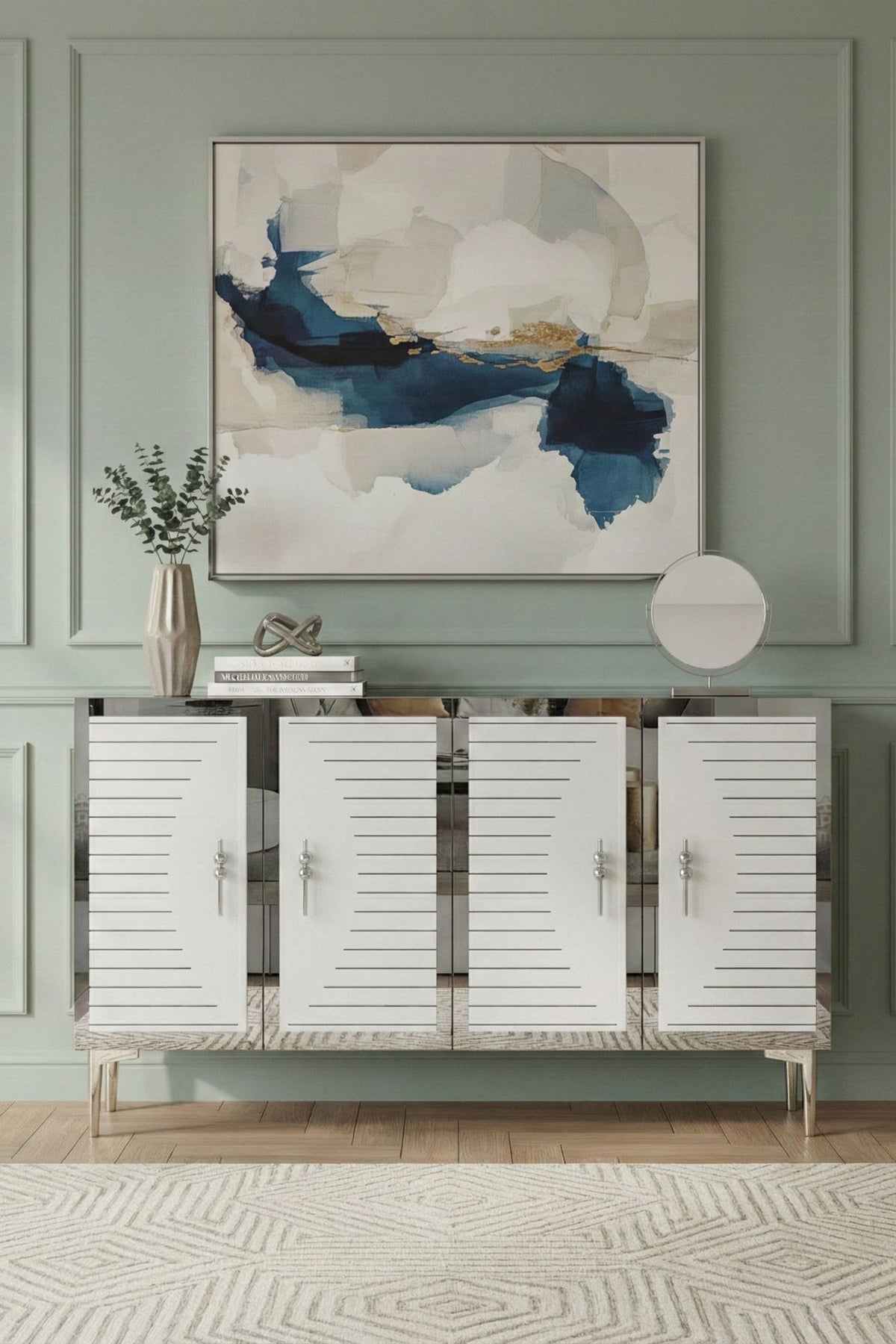 Μπουφές Λευκό
Ασημί 120x32x75cm | 555CHM1379