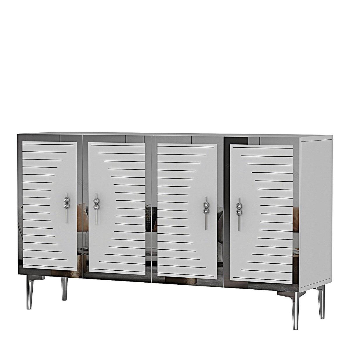 Μπουφές Λευκό
Ασημί 120x32x75cm | 555CHM1379