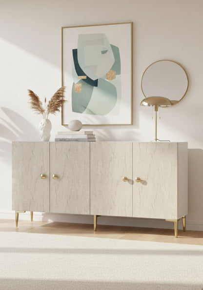 Μπουφές Λευκό
Τραβερτίνη
Χρυσό 150x32x75cm | 555CHM1383