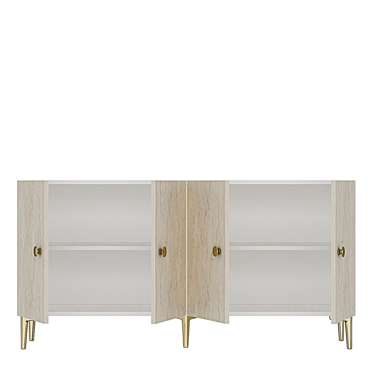Μπουφές Λευκό
Τραβερτίνη
Χρυσό 150x32x75cm | 555CHM1383