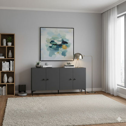 Μπουφές Ανθρακί 150x32x75cm | 555CHM1384