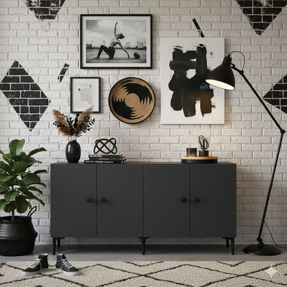 Μπουφές Ανθρακί 150x32x75cm | 555CHM1384