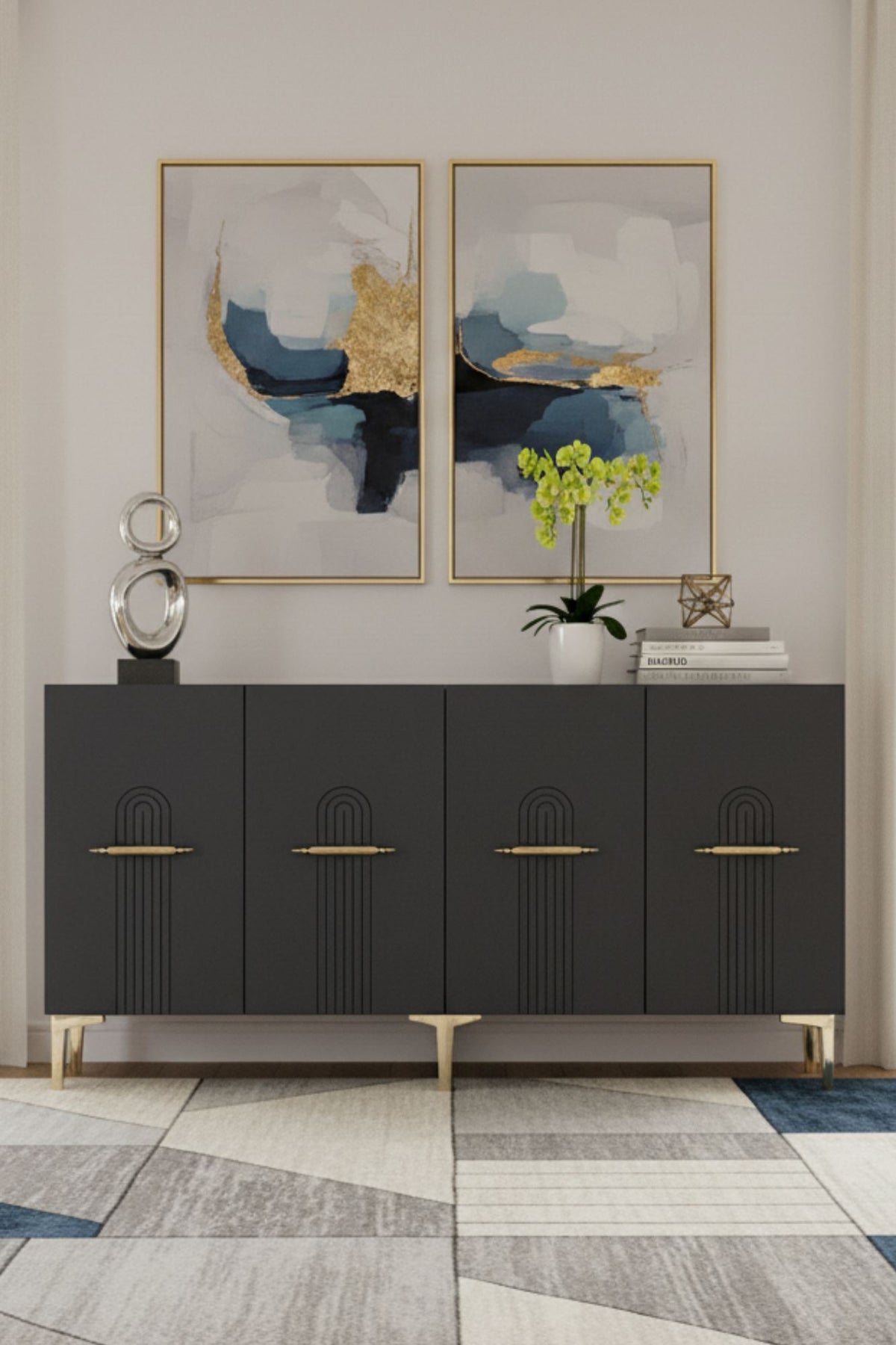 Μπουφές Ανθρακί
Χρυσό 150x32x75cm | 555CHM1387