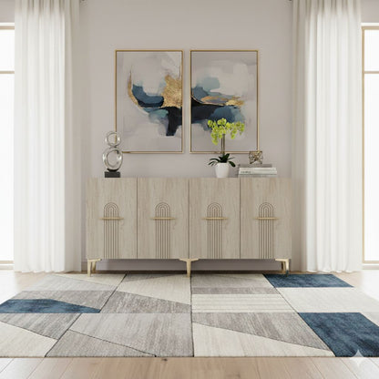 Μπουφές Λευκό
Τραβερτίνη
Χρυσό 150x32x75cm | 555CHM1389