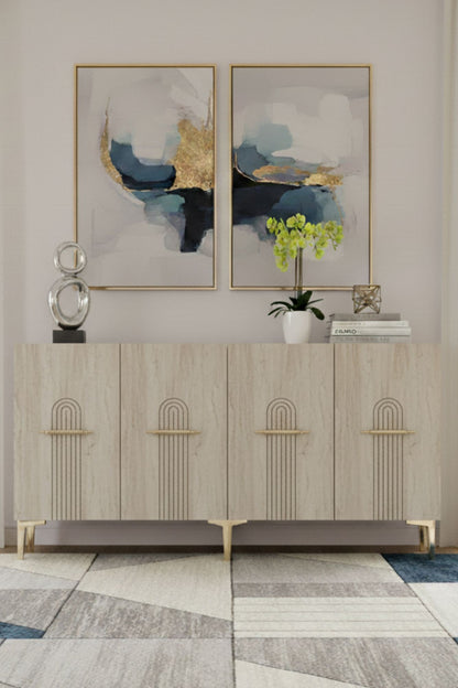 Μπουφές Λευκό
Τραβερτίνη
Χρυσό 150x32x75cm | 555CHM1389