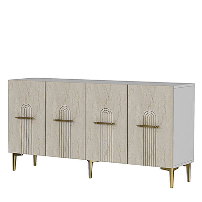 Μπουφές Λευκό
Τραβερτίνη
Χρυσό 150x32x75cm | 555CHM1389