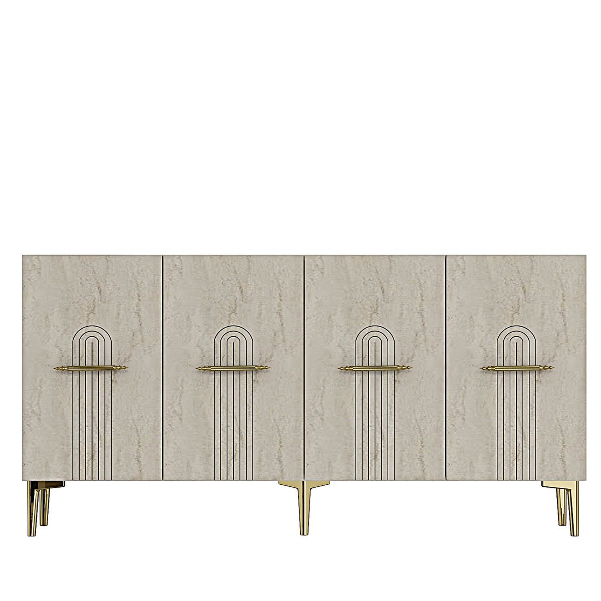 Μπουφές Λευκό
Τραβερτίνη
Χρυσό 150x32x75cm | 555CHM1389