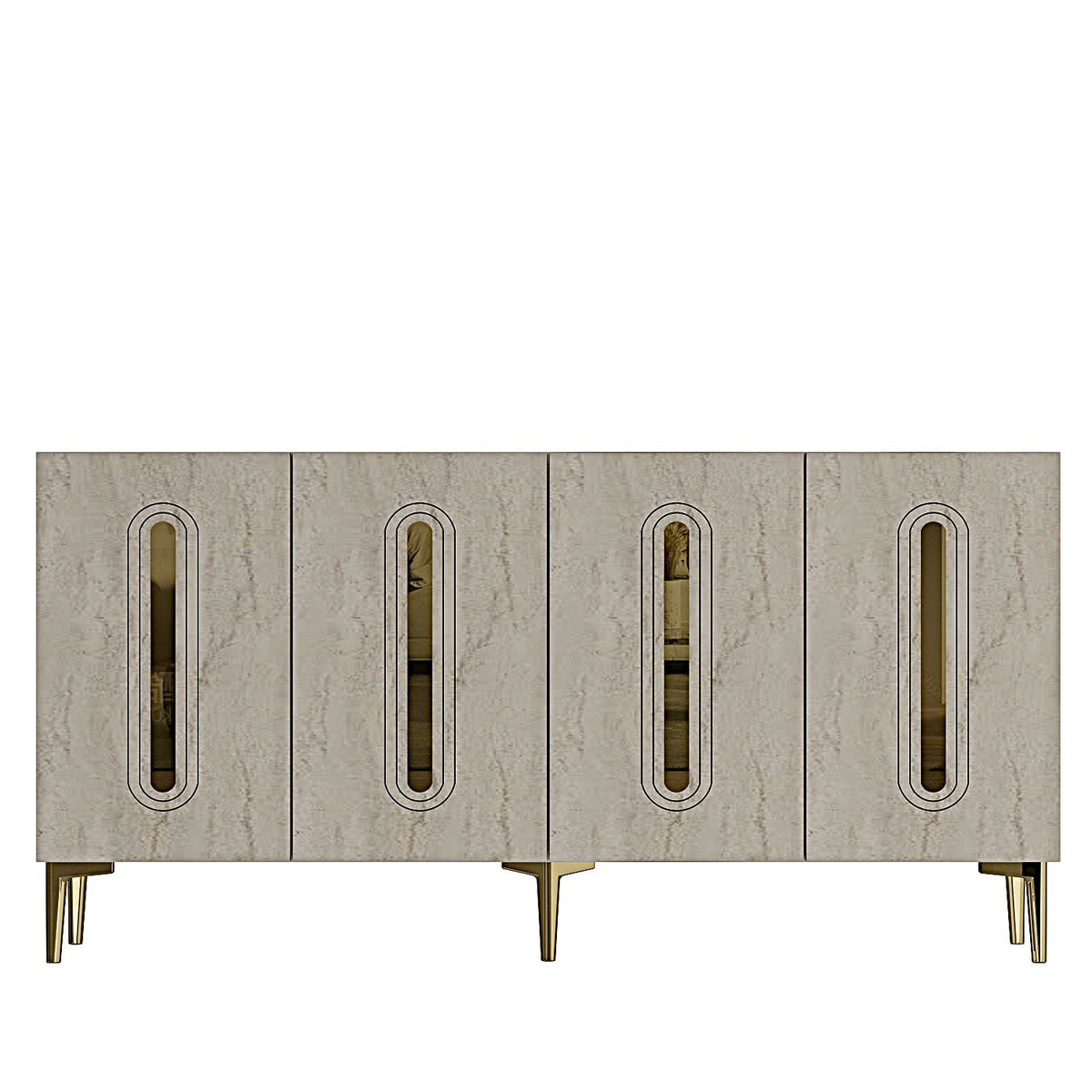 Μπουφές Λευκό
Τραβερτίνη
Χρυσό 150x32x75cm | 555CHM1392