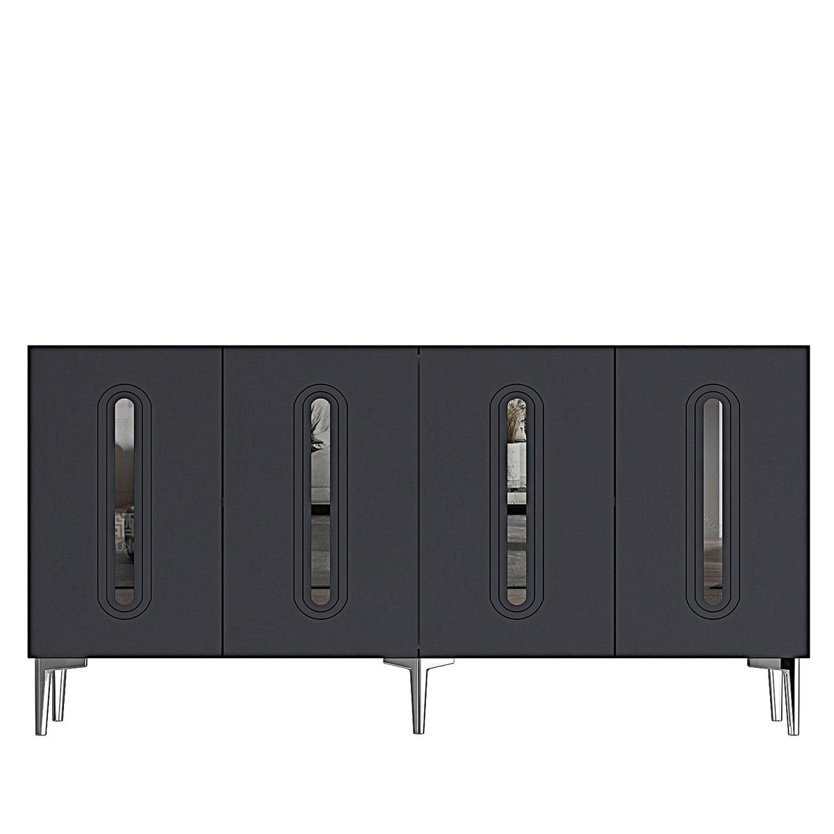 Μπουφές Ανθρακί
Ασημί 150x32x75cm | 555CHM1393