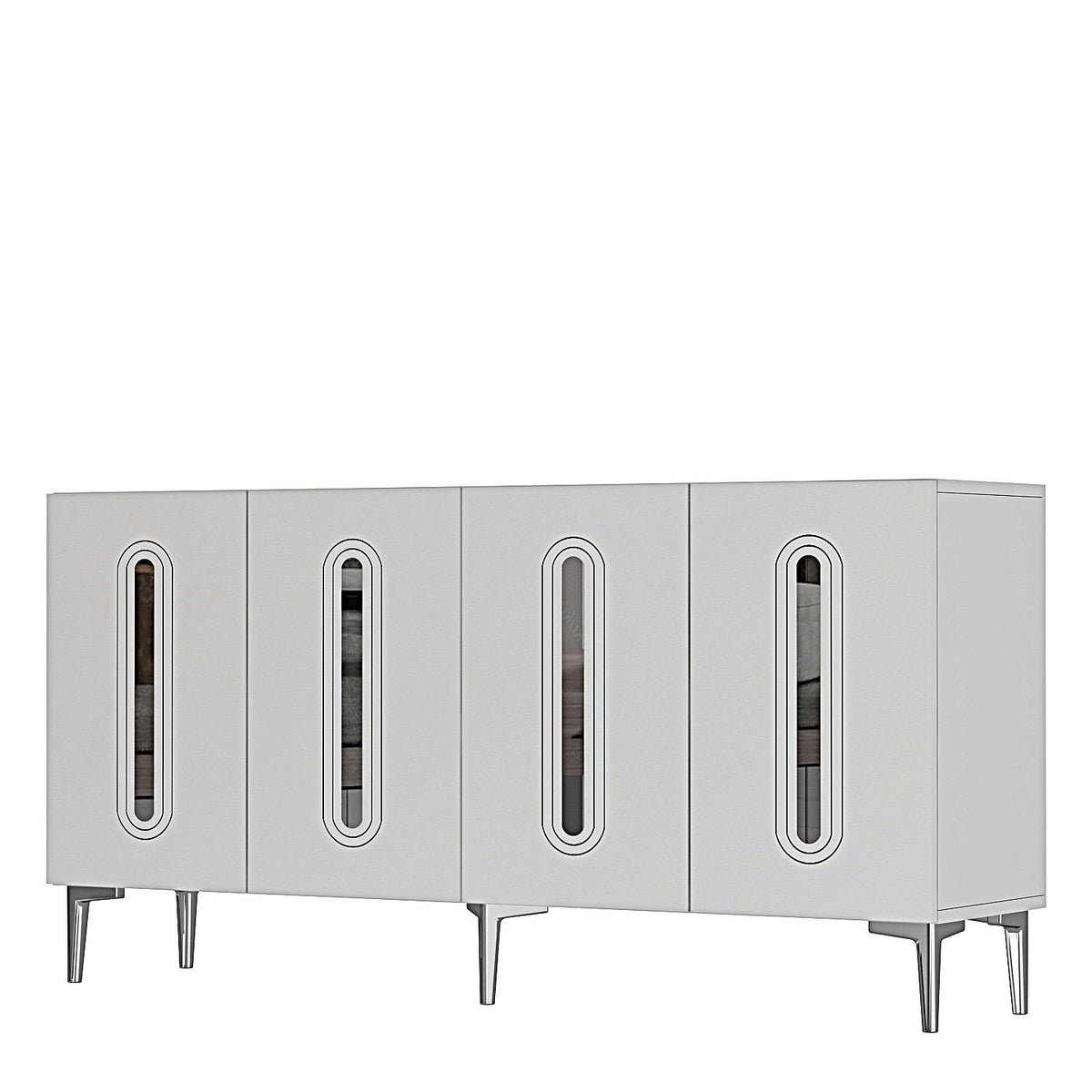 Μπουφές Λευκό
Ασημί 150x32x75cm | 555CHM1394