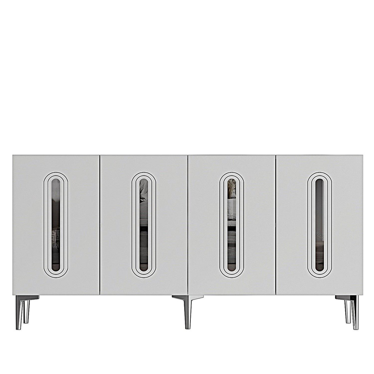 Μπουφές Λευκό
Ασημί 150x32x75cm | 555CHM1394