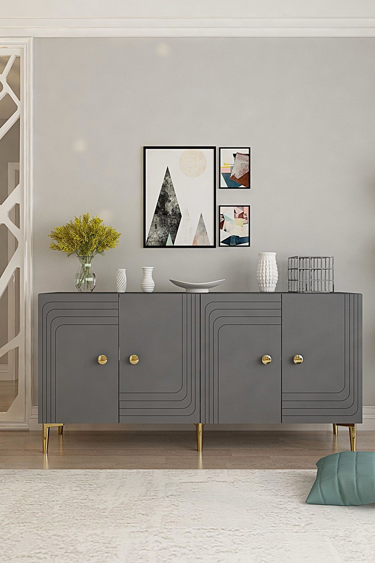 Μπουφές Ανθρακί
Χρυσό 150x32x75cm | 555CHM1396