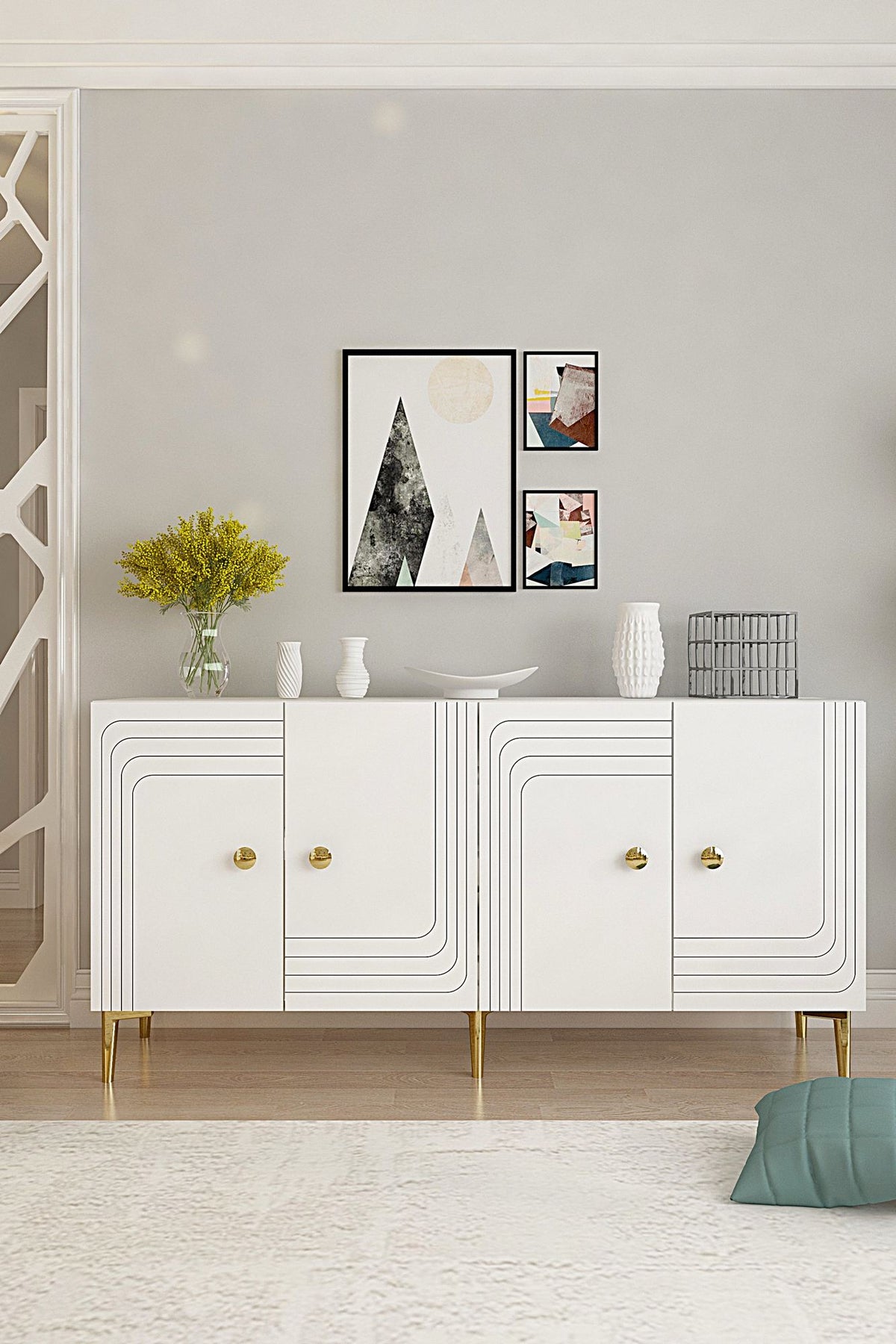 Μπουφές Λευκό
Χρυσό 150x32x75cm | 555CHM1397