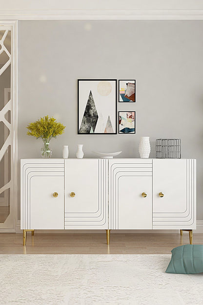 Μπουφές Λευκό
Χρυσό 150x32x75cm | 555CHM1397