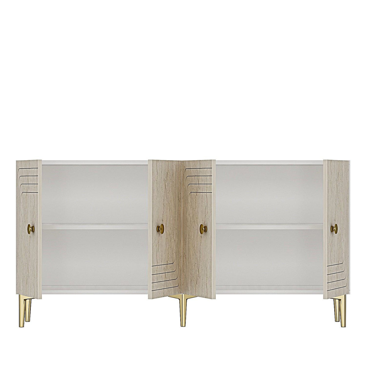 Μπουφές Λευκό
Τραβερτίνη
Χρυσό 150x32x75cm | 555CHM1398