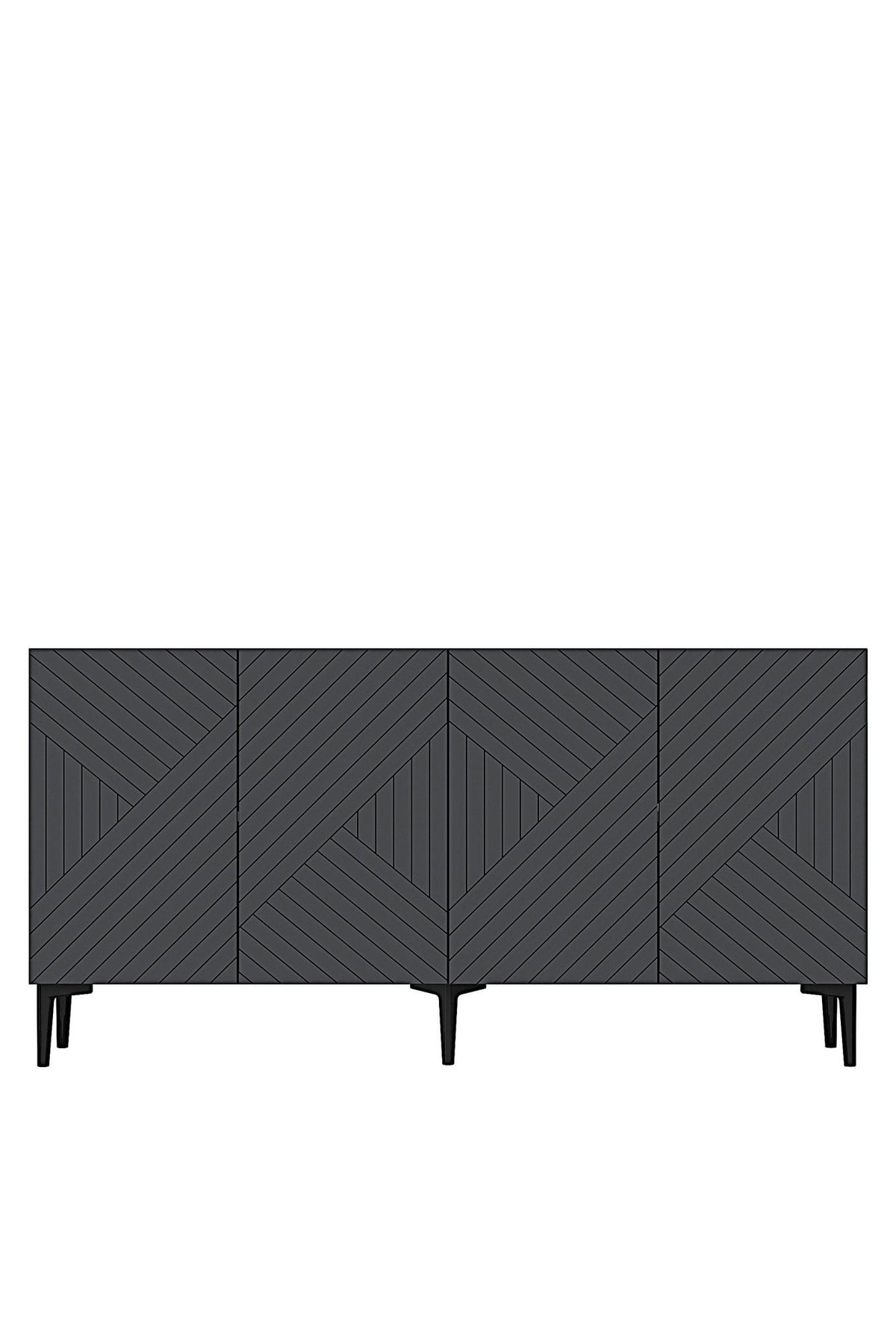 Μπουφές Ανθρακί 150x32x75cm | 555CHM1399