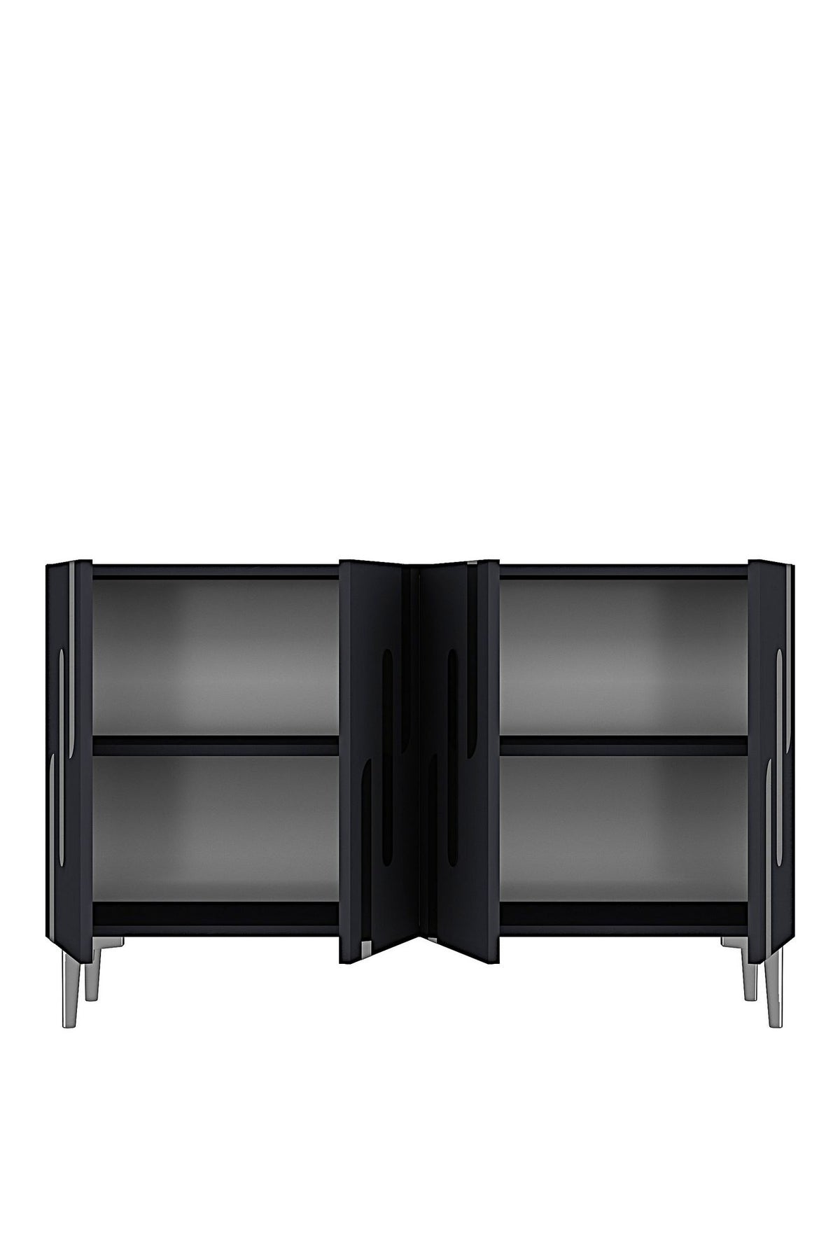 Κονσόλα Μπουφές 120x75x32 εκ Ανθρακί / Ασημί 555CHM1513