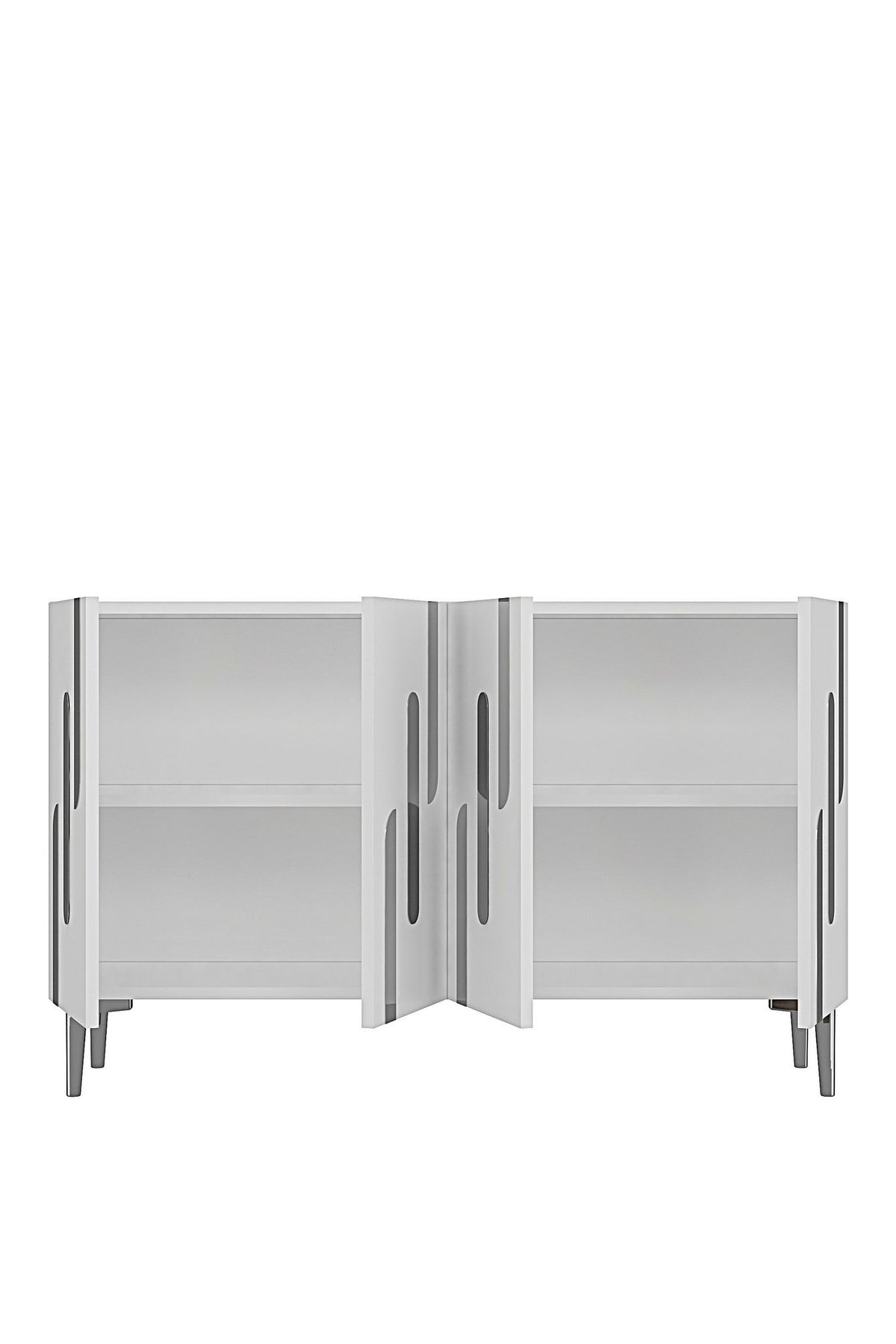 Κονσόλα Μπουφές 120x75x32 εκ Λευκό / Ασημί 555CHM1514