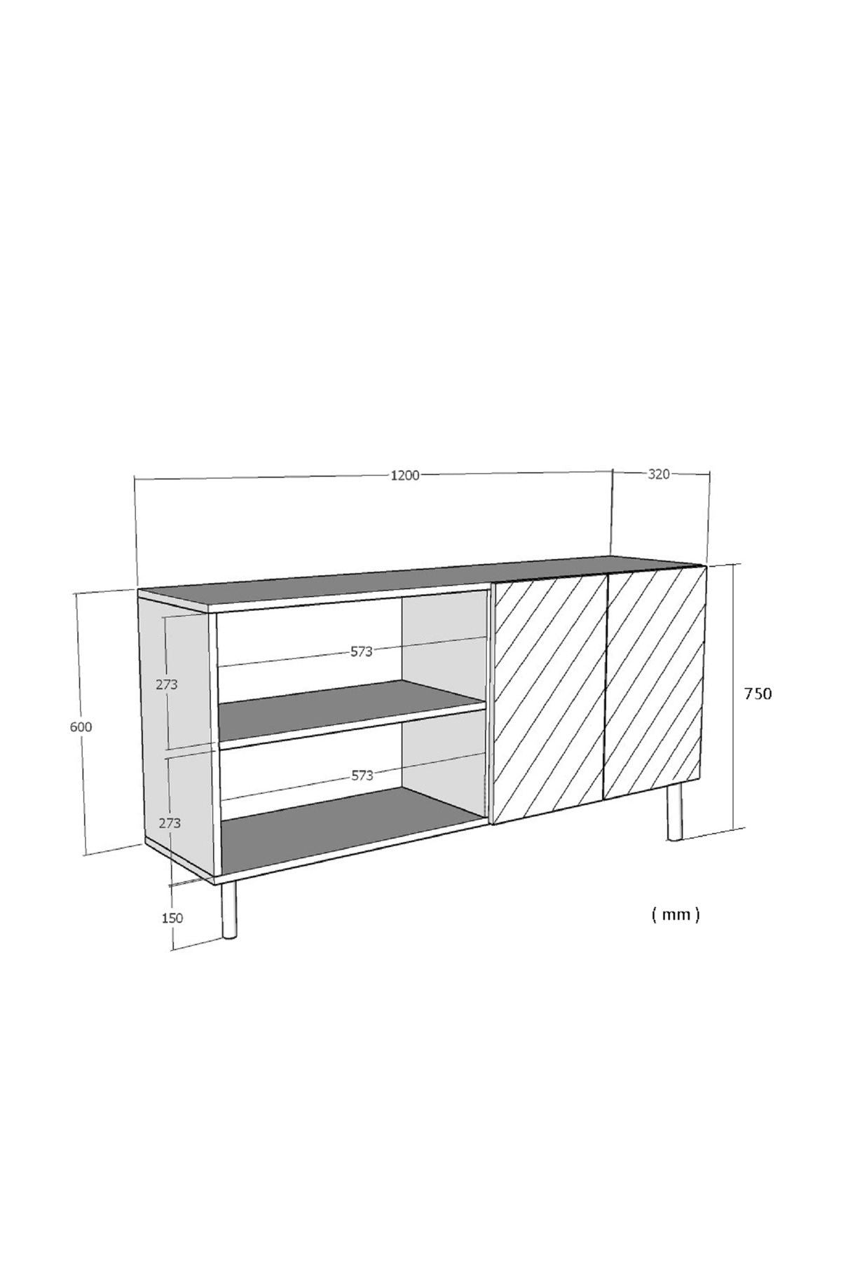 Κονσόλα Μπουφές 120x75x32 εκ Λευκό 555CHM1537