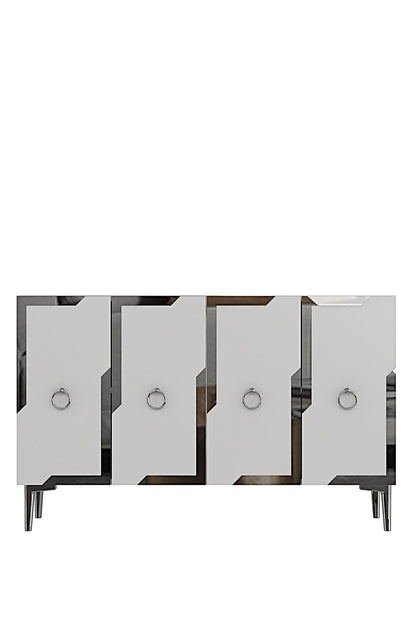Κονσόλα Μπουφές 120x75x32 εκ Λευκό / Ασημί 555CHM1545