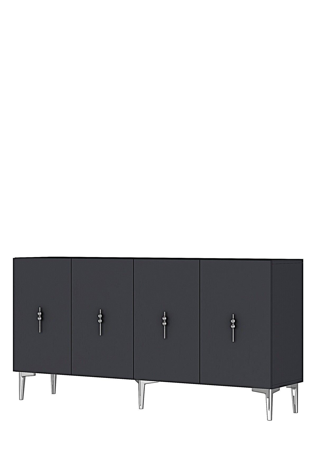 Κονσόλα Μπουφές 150x75x32 εκ Ανθρακί / Ασημί 555CHM1588
