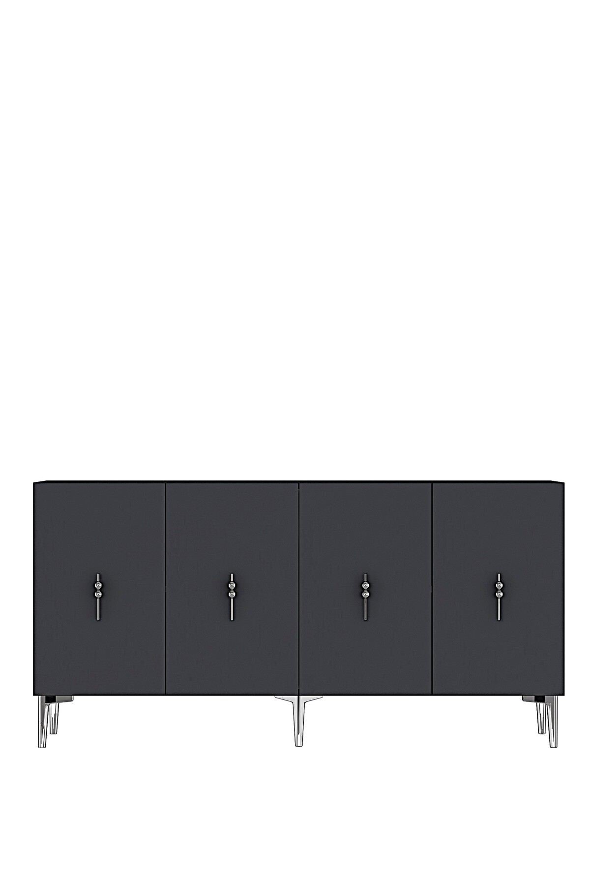 Κονσόλα Μπουφές 150x75x32 εκ Ανθρακί / Ασημί 555CHM1588
