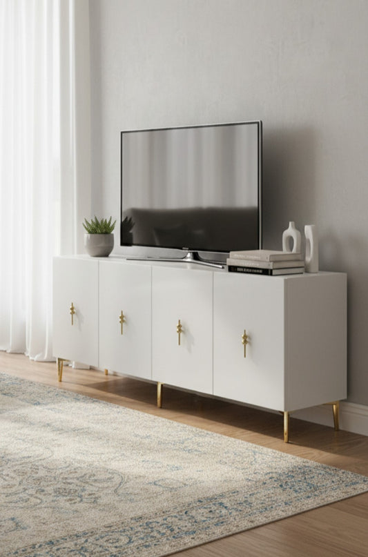 Κονσόλα Μπουφές 180x75x32 εκ Λευκό / Χρυσό 555CHM1733